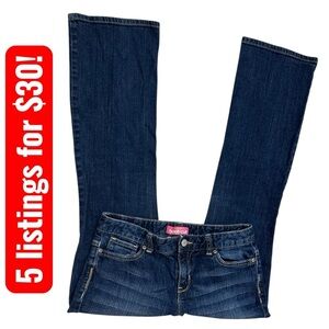 Y2K Old Navy Girls Bootcut Jeans Size 12 Plus Dark Blue Kids Jeans